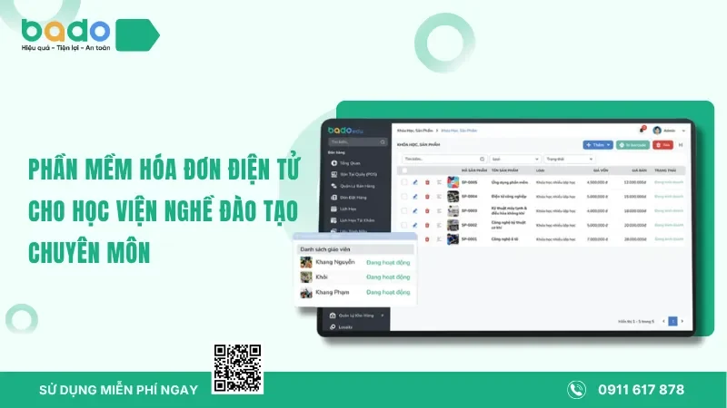 Phần Mềm Hóa Đơn Điện Tử Cho Học Viện Nghề Đào Tạo Chuyên Môn